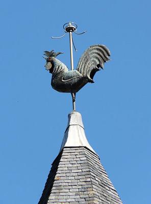 Coq, au sommet des tours des églises