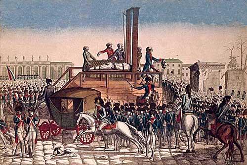 Exécution de Louis XVI. Gravure anonyme. Musée Carnavalet