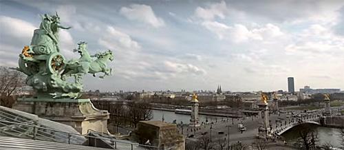 Vue du toit du Grand Palais. Prt Scr Google