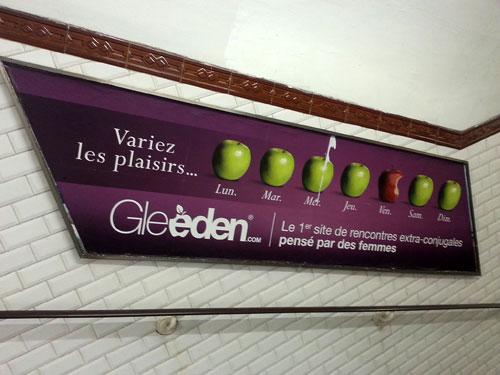 Publicité dans le métro. Photo Jorge Fortunato