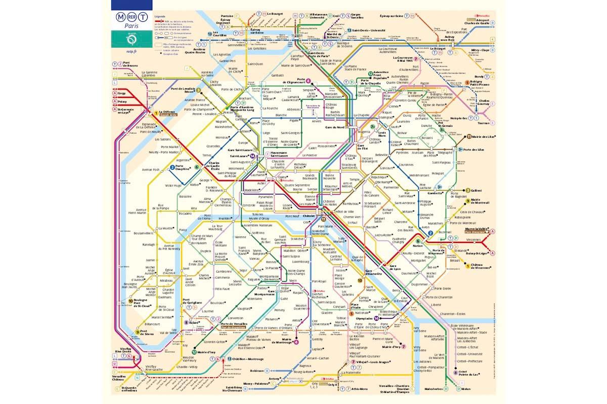 carte métro de paris