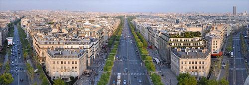 Vue depuis l'Arc de Triomphe. Jean-Pierre Dalbéra sur Flickr