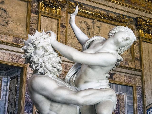 Le Rapt de Proserpine, à la Galerie Borghèse, à Rome.