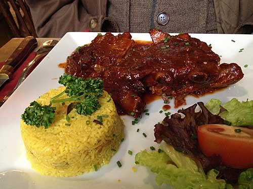 Côtelettes de porc et riz thaï