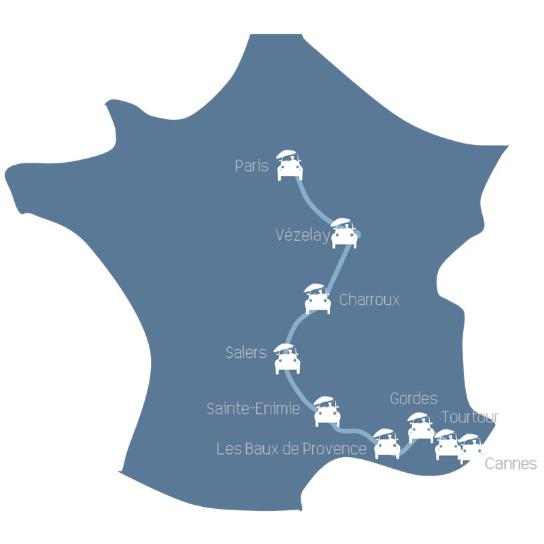road trip de Paris à Cannes