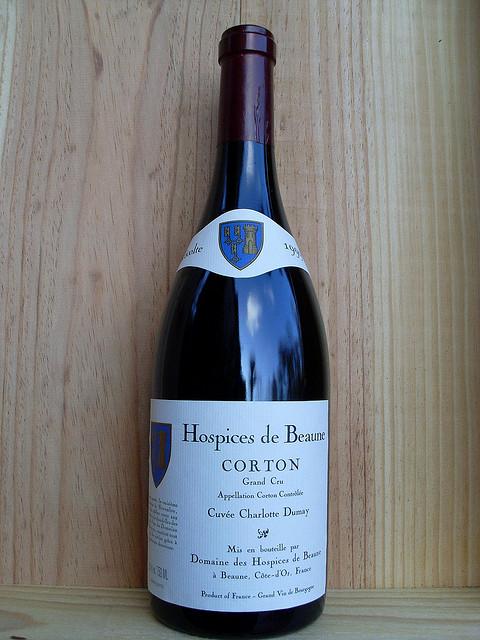 Le vin produit sur la propriété de l'hospice de Beaune.