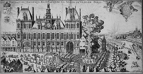 Ancienne gravure avec une immense fête de Saint Jean