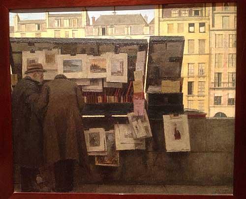 Tableau de Bernard Boutet de Monvel : Les Bouquinistes