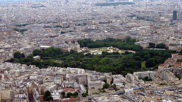 Le Jardin de Luxembourg, vu du haut de la Tour Montparnasse