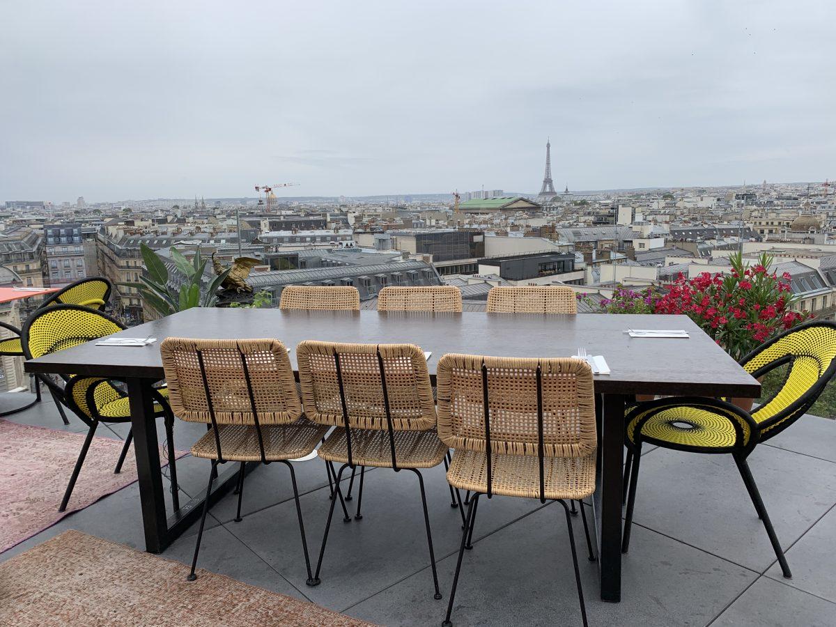 restaurant sur le toit des Galeries Lafayette