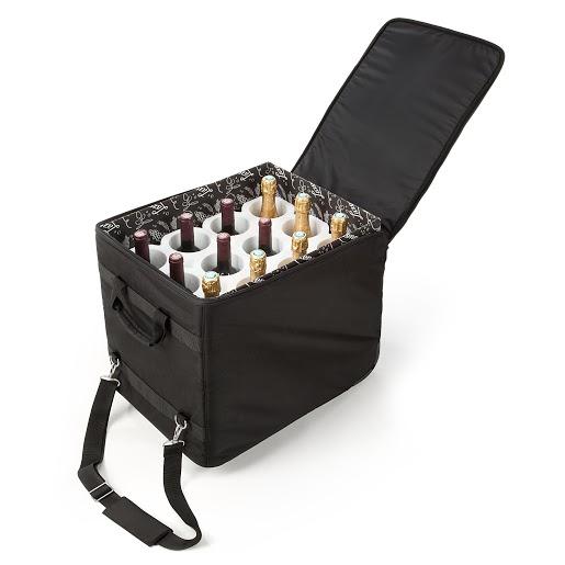 Valise de transport pour vin de la société Lazenne.