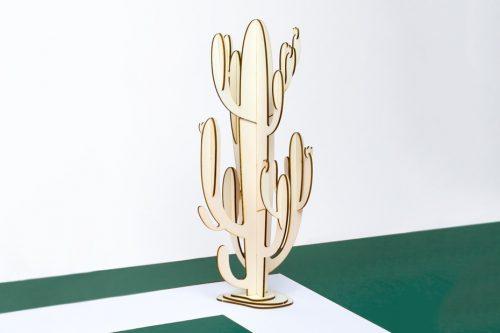 Cactus - la grande tendance actuelle dans les maisons et magasins à Paris - en bois à monter et à peindre (h=40cm)
