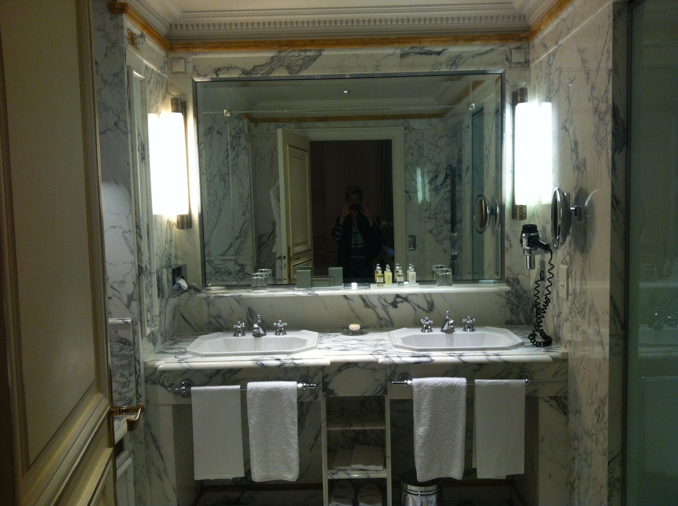 Salle de bain de l'hôtel Le Meurice
