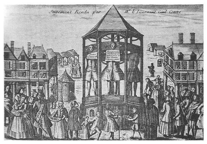 Un des piloris installés sur les places de Paris.