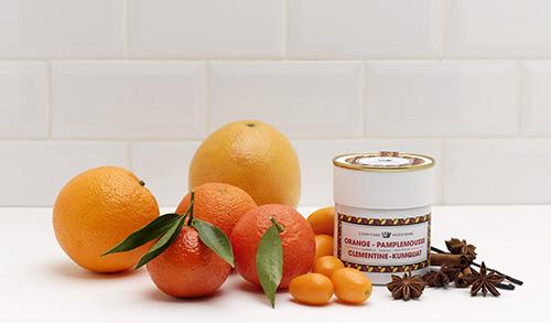 Gelée d'orange, pamplemousse, mandarine et kumquat
