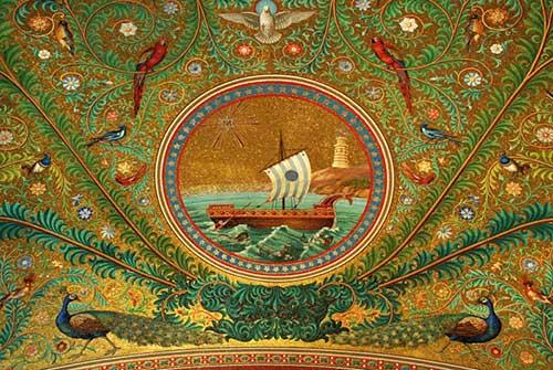 Mosaïques : médaillon central