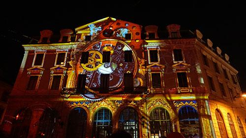 Lyon, Fête des Lumières, Gare Saint Paul