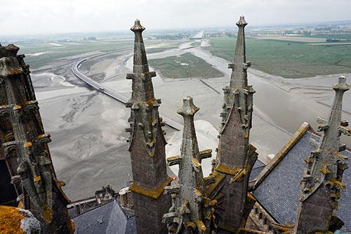 Photo prise depuis le toit du Mont Saint Michel