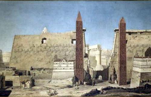 Obélisque devant les ruines du Temple de Louxor