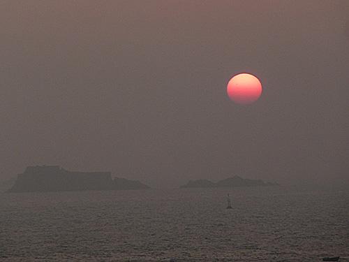 Saint Malo, coucher de soleil