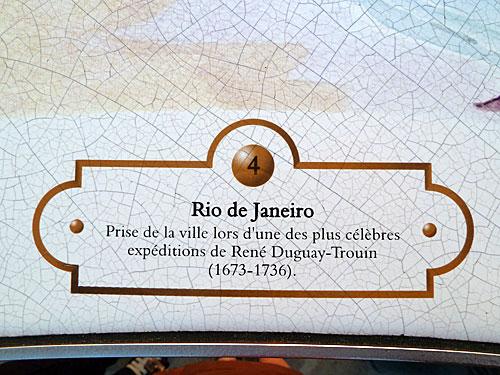 Brésil sur les plaques de Saint Malo, Bretagne