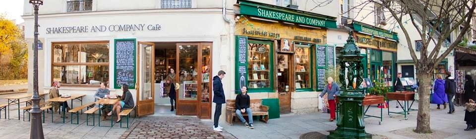 Vue panoramique de Shakespeare and Company