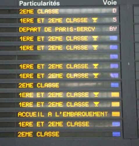 Informations utiles pour ceux qui voyagent en train en France