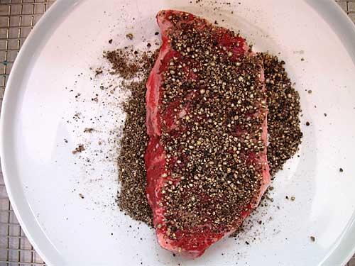 Culinaria française : steak au poivre