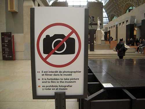 Interdiction de prendre des photos ?