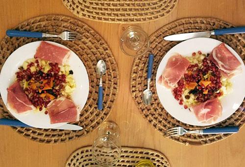 Salade d'hiver : endive et grenade