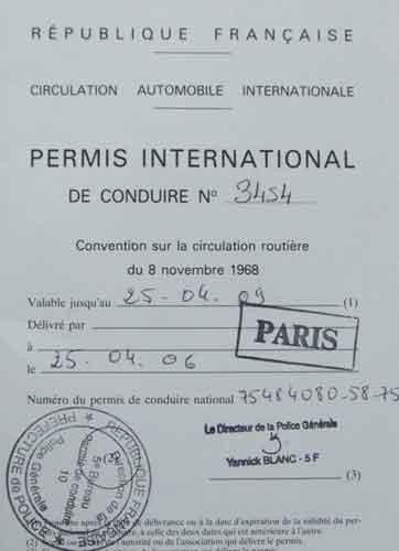 Permis de conduire international